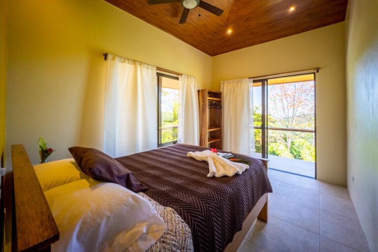 Plumeria bedroom at the Main House Bedrooms at Bella Vida Retreats resort: Bella Vida Retreats (9°14'11.6"N 83°46'09.1”W) 9.2365490, -83.7691880 66PJ+J87 Pérez Zeledón, San José Province, Costa Rica 500m NW of the school, La Florida de Baru, Pérez Zeledón, San José Province, Costa Rica http://www.bellavidaretreats.com Photographed on Friday, March 11, 2022, by Ed Medina.