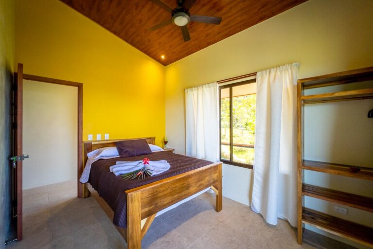 Plumeria bedroom at the Main House Bedrooms at Bella Vida Retreats resort: Bella Vida Retreats (9°14'11.6"N 83°46'09.1”W) 9.2365490, -83.7691880 66PJ+J87 Pérez Zeledón, San José Province, Costa Rica 500m NW of the school, La Florida de Baru, Pérez Zeledón, San José Province, Costa Rica http://www.bellavidaretreats.com Photographed on Friday, March 11, 2022, by Ed Medina.