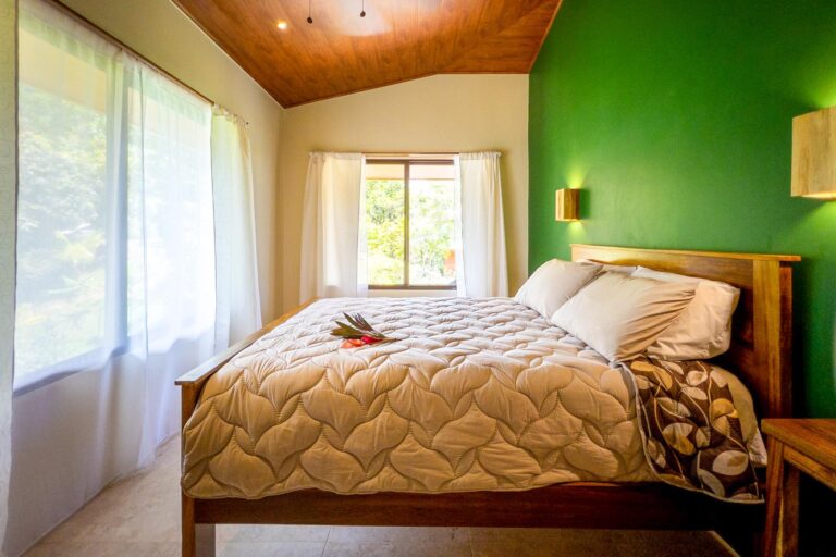 The Orquídea bedroom with a private bathroom at the Main House Bedrooms at Bella Vida Retreats resort: Bella Vida Retreats (9°14'11.6"N 83°46'09.1”W) 9.2365490, -83.7691880 66PJ+J87 Pérez Zeledón, San José Province, Costa Rica 500m NW of the school, La Florida de Baru, Pérez Zeledón, San José Province, Costa Rica http://www.bellavidaretreats.com Photographed on Friday, March 11, 2022, by Ed Medina.