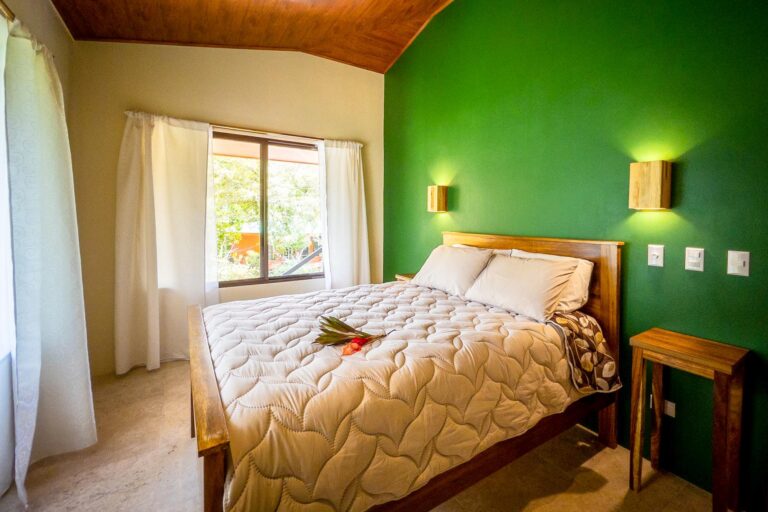 The Orquídea bedroom with a private bathroom at the Main House Bedrooms at Bella Vida Retreats resort: Bella Vida Retreats (9°14'11.6"N 83°46'09.1”W) 9.2365490, -83.7691880 66PJ+J87 Pérez Zeledón, San José Province, Costa Rica 500m NW of the school, La Florida de Baru, Pérez Zeledón, San José Province, Costa Rica http://www.bellavidaretreats.com Photographed on Friday, March 11, 2022, by Ed Medina.