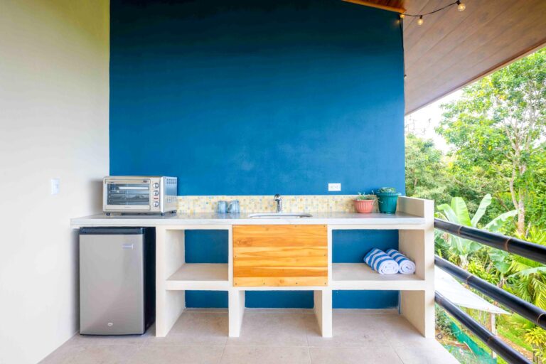 The master bedroom at the main house at Finca Bella Vida, Costa Rica.